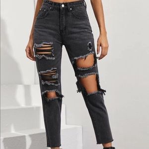 Mom jeans black